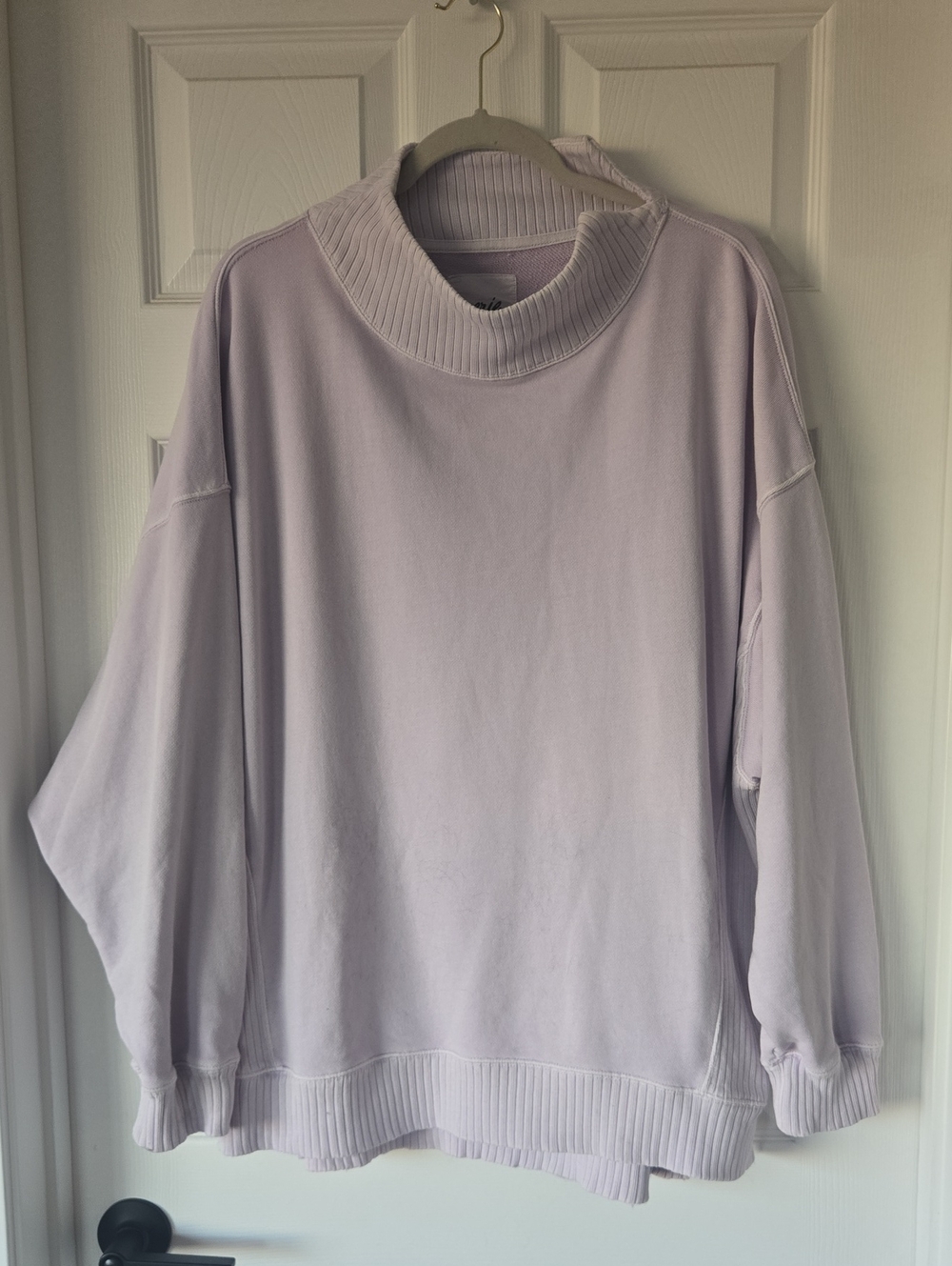 aerie Oversized Funnel Neck Sweater - Light Lavender
